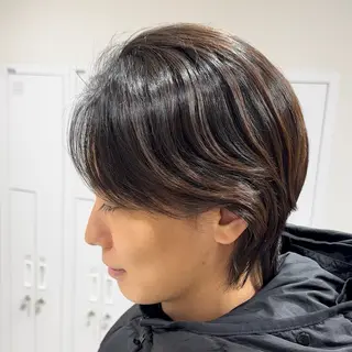 メンズ 曲がる縮毛矯正/メン ズカット髪質改善のヘアスタイル