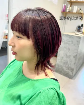 ミディアム カラー 似合う髪型見つけます AYAKAのヘアスタイル