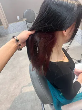 ロング カラー 豊岡 藍斗のヘアスタイル