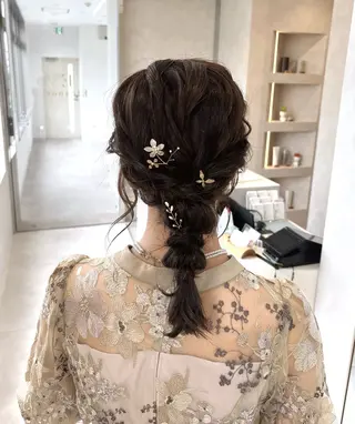 セミロング ヘアアレンジ ❤️🐩* AKANE*🐩❤️のヘアスタイル