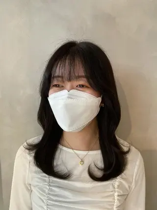 ミディアム ❤︎︎韓国ヘア❤︎︎ 𝑺𝒉𝒊𝒉𝒐のヘアスタイル