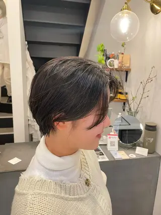 ショート やまさきえりこ ニュアンスパーマのヘアスタイル
