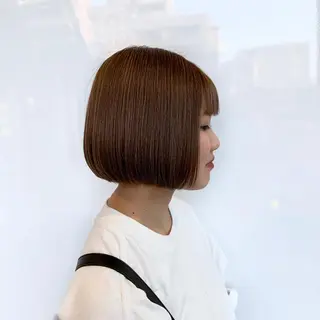 ミディアム Fuu👣ボブ/ボブ ヘア/ベージュカラーのヘアスタイル