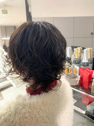 パーマ 岐阜駅/レイヤー/パ ーマ/デザインカラーのヘアスタイル