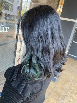ミディアム カラー 美髪 カラーリストのヘアスタイル