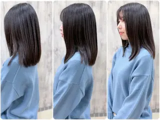 セミロング 鈴木 悠のヘアスタイル