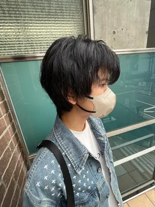ショート カラー パーマ ヘアアレンジ メンズ キッズ ネイル マツエク・マツパ アイブロウ 久木原 ゆりのヘアスタイル