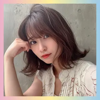 ミディアム カラー パーマ ヘアアレンジ ネイル マツエク・マツパ 名古屋で1番ボブが上 手い美容師/杉原碧仁のヘアスタイル