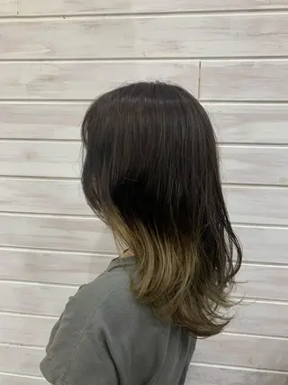 セミロング 大人透明感艶カラー 寺田稜のヘアスタイル