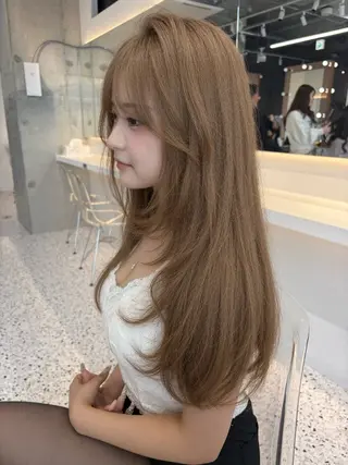ミディアム 🎀ダブルカラー/ 透明感カラー/翼🎀のヘアスタイル