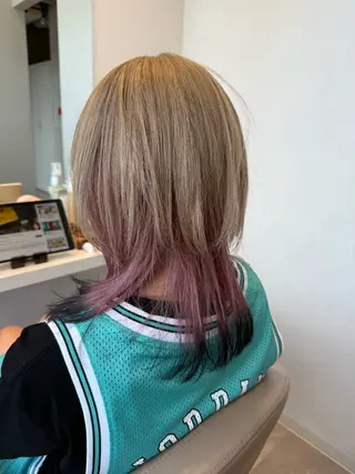 ミディアム カラー 🍇おぐら めぐみ🍇のヘアスタイル