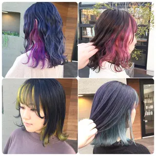 ミディアム maco 艶感ハイトーン🦋のヘアスタイル