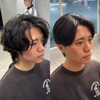 ミディアム パーマ メンズ 💠メンズ縮毛矯正 /パーマ💠林慶太のヘアスタイル