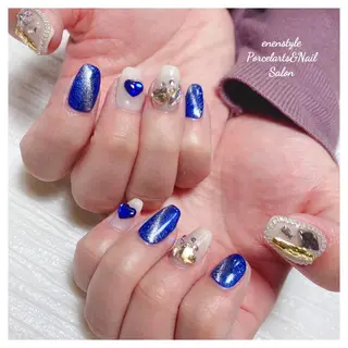 ミディアム ネイル 🐾enen style 🐾のネイルデザイン