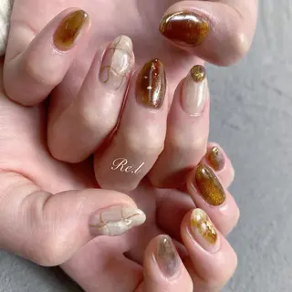 ネイル モチの良さ◉ フィルインネイル♡のネイルデザイン