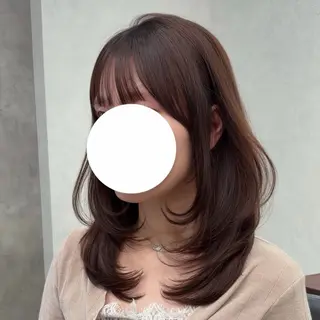 ロング カラー レイヤーカット/ 透明感カラー/あさかのヘアスタイル