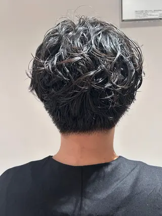 ショート パーマ メンズ メンズパーマ ジンのヘアスタイル