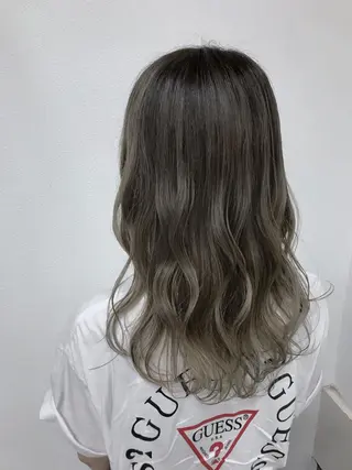 セミロング カラー ヘアアレンジ GiseL天神カラー 髪質改善/ブリーチのヘアスタイル