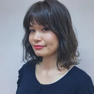 ミディアム カラー 山中 直輝のヘアスタイル