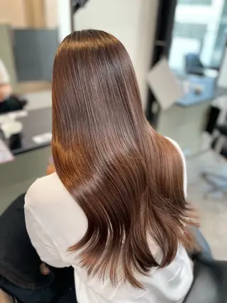 ロング 柳田 光のヘアスタイル