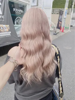 ロング カラー ヘアアレンジ メンズ キッズ 💟Chloe原宿店 🩶ハイトーンのヘアスタイル