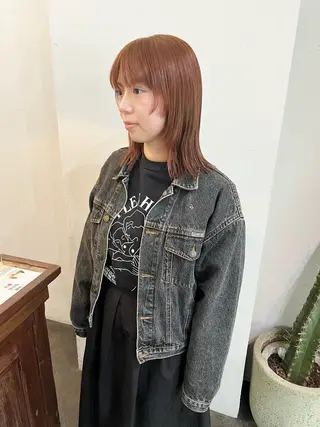 ミディアム カラー 千葉 郁也のヘアスタイル