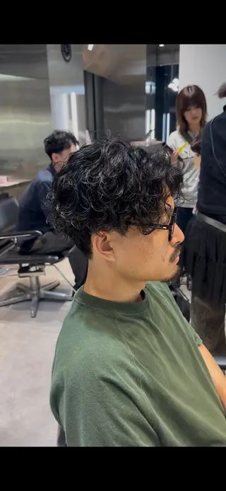 ショート パーマ メンズ 似合わせパーマ🔥 河浪  大智のヘアスタイル