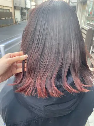 ミディアム カラー 韓国×網紅ヘア 🤍りん🤍のヘアスタイル