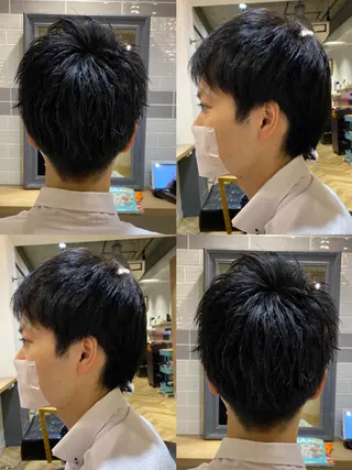 ショート カラー パーマ ヘアアレンジ メンズ 🔥メンズパーマ 特化 渡辺一翔のヘアスタイル