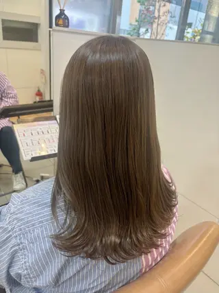 ミディアム カラー 頭皮×髪質改善 透明感カラー💎中村のヘアスタイル