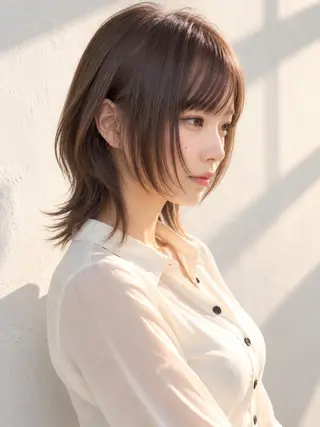 ミディアム ボブウルフ/ レイヤーKOUGAのヘアスタイル