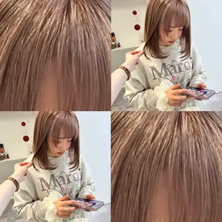 セミロング カラー パーマ 《柔らかhair𓍯 》木村美姫のヘアスタイル