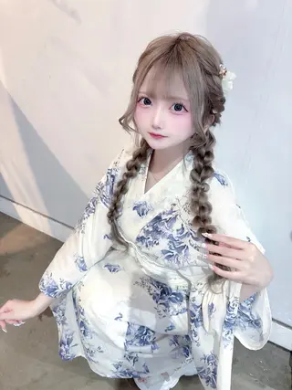 ロング カラー ハイトーンエクステ 🎩カズキ🎩のヘアスタイル