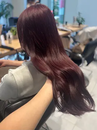 ロング カラー ミオ💎ショート 透ける暗髪のヘアスタイル