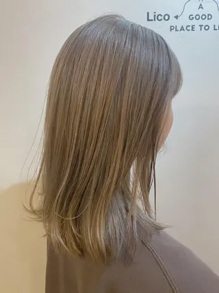 ミディアム カラー stylist🎨 aye牧野莉香のヘアスタイル