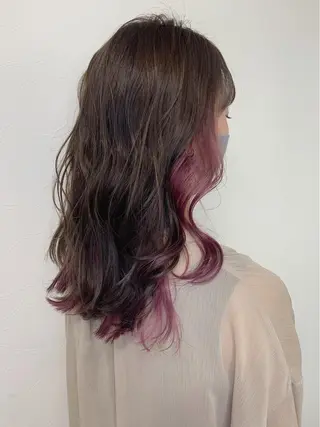 ミディアム カラー ヘアアレンジ Sol plusのヘアスタイル