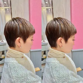 ショート 【ショートヘア】 岡 那輝のヘアスタイル