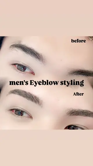 メンズ アイブロウ 🎀Moa🎀 【束感まつ毛】のマツエク・マツパデザイン