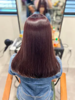 セミロング 平尾/艶カラー/フェ ードカット/中川誠大のヘアスタイル