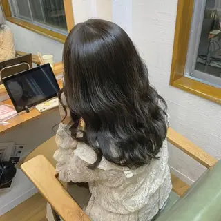 セミロング カラー little 小濱彰太のヘアスタイル