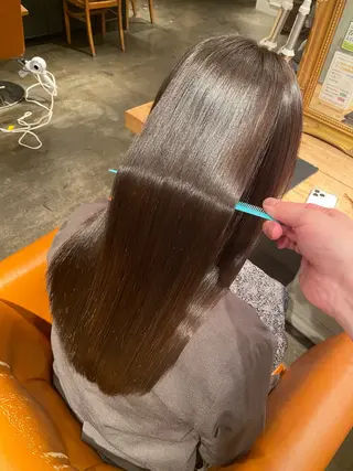 ロング カラー 髪質改善&縮毛矯正 カット/soyaのヘアスタイル
