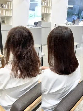 ミディアム カラー パーマ 生艶髪&レイヤー🔔 渋谷お薦めNo.1✨のヘアスタイル