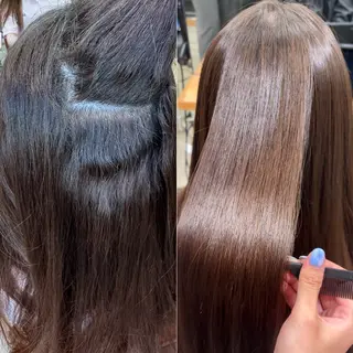 ショート パーマ 艶カラー／縮毛矯正 ／kana‎🤍のヘアスタイル
