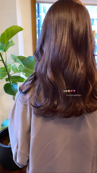セミロング カラー ダメージレスサロン✨ kayo🌱のヘアスタイル