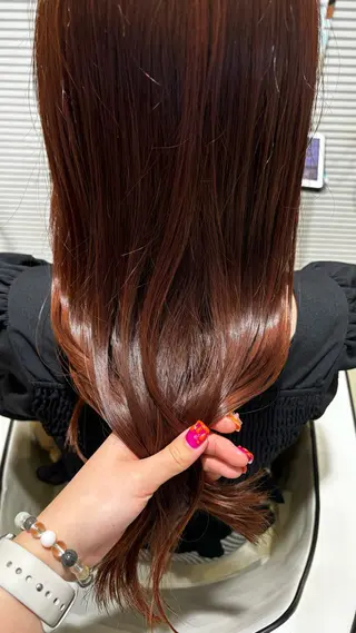 ロング カラー 淡色┊︎ナチュラル 🧁奈那美🧁*.゜のヘアスタイル
