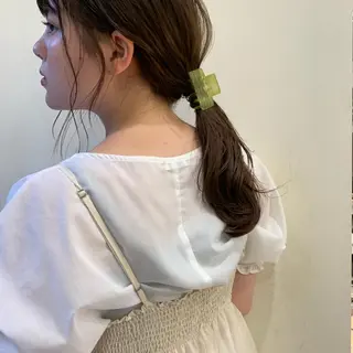 セミロング ブリーチなしWカラー ／レイヤー🎀マリノのヘアスタイル