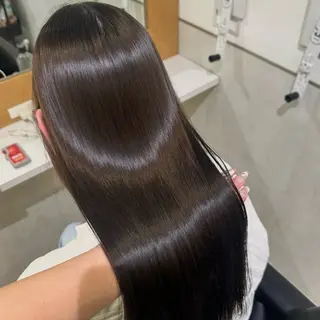 ロング パーマ 🌼💛髪質改善× ケアカラー💛クルミのヘアスタイル