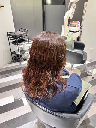 セミロング パーマ ◎カットモデル 募集中 かりん◎のヘアスタイル
