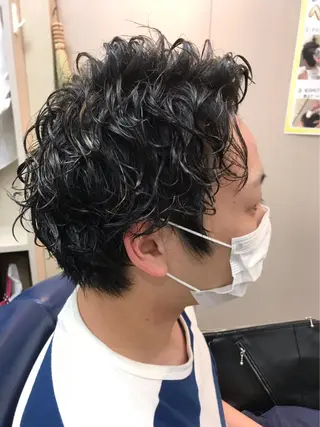 ミディアム パーマ 中西 将斗のヘアスタイル