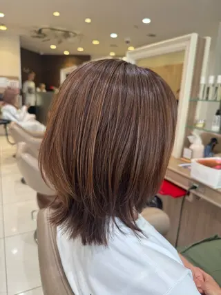 ミディアム ママ美容師⭐️ シモダイラ ヒデミのヘアスタイル